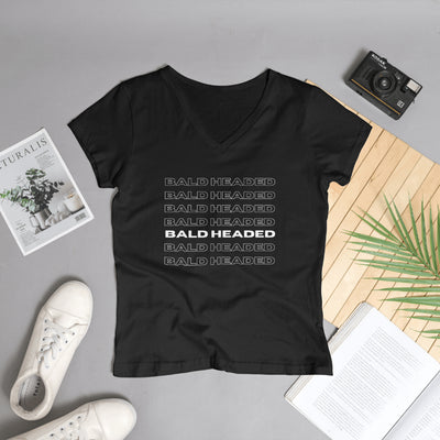 BaldHeaded Women's Black Vneck