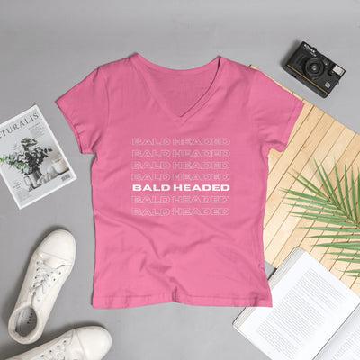 BaldHeaded Pink V-Neck Tee