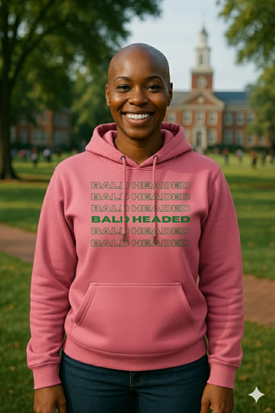 BaldHeaded Hoodie  (Pink And Green)